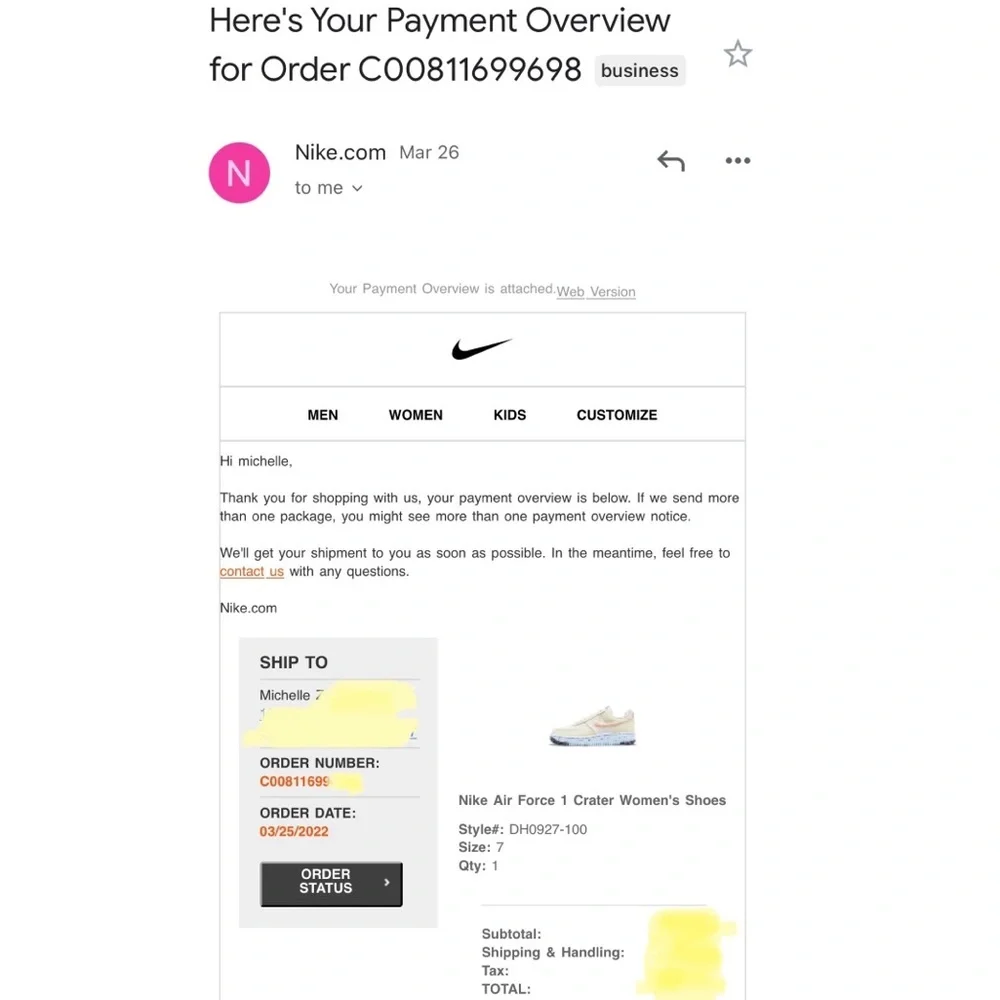 Nike Air Force 1 Crater Sail Volt W7 NIB